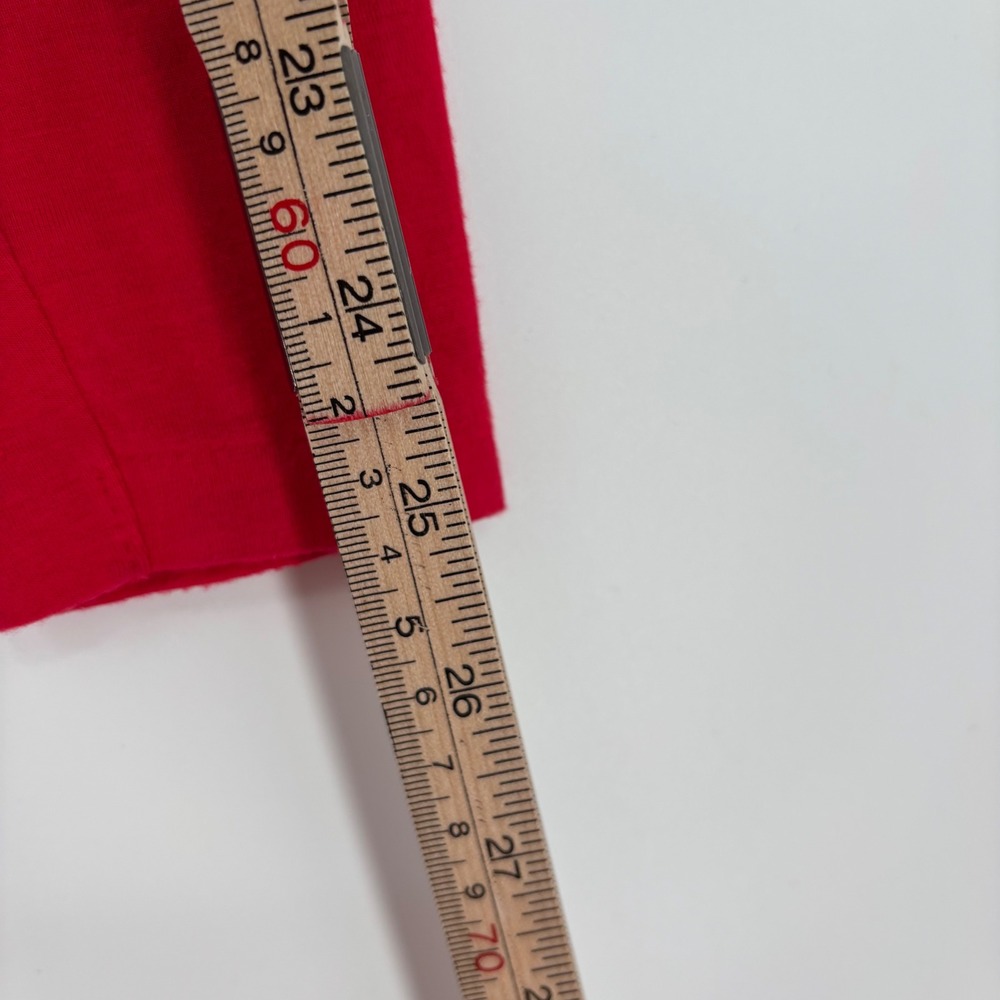 Ralph Lauren Sport Red Long Sleeve Scoop Neck T Shirt Sz L Fitted Y2K Retro - Picture 9 of 9
